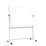 Fahrbare Drehtafel, Stahl weiß, höhenverstellbar, 120x150x67 cm HxBxT 